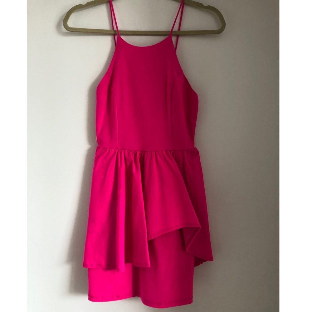 A’gaci Fuchsia pink mini dress size M